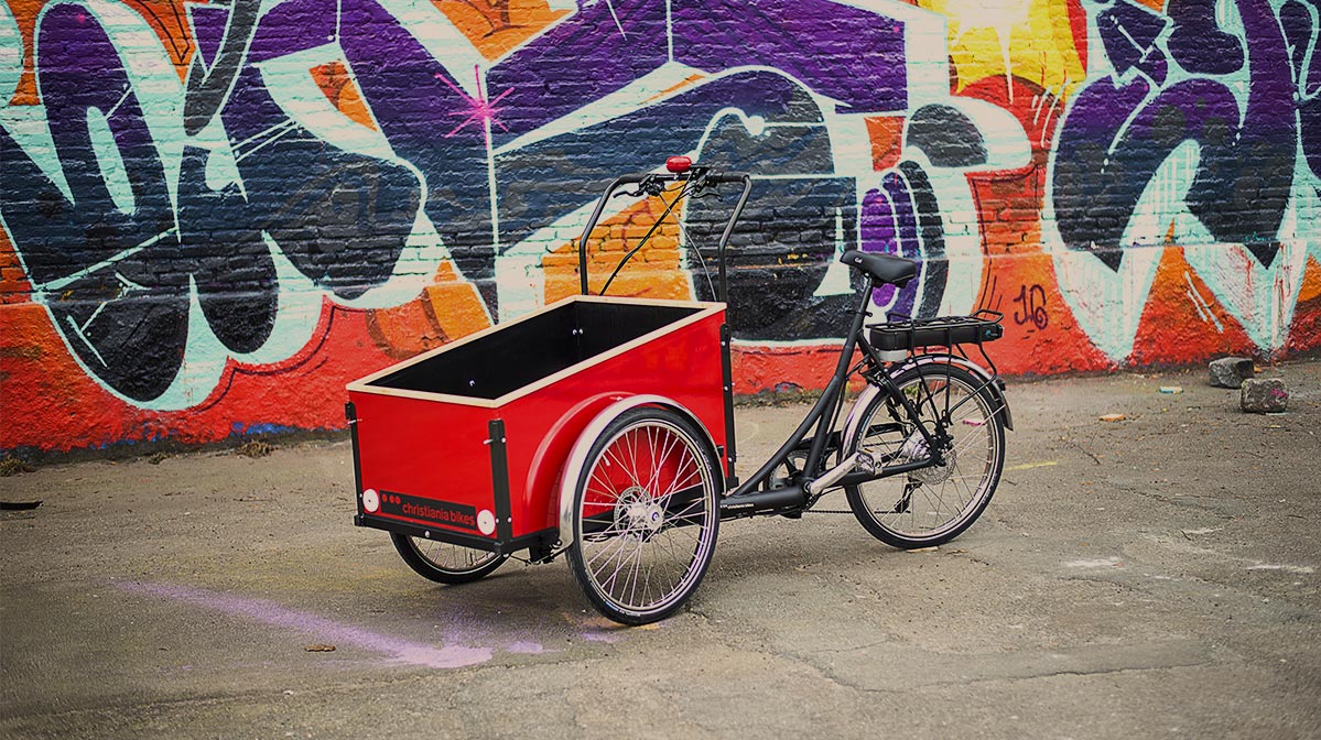 ring Erobre Messing Christiania Cykel med Elmotor | Køb Ladcykler hos Cykelland